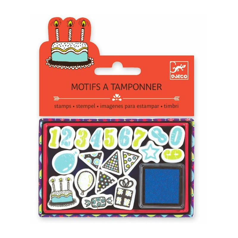 Mini Coffret Motifs A Tamponner Anniversaire Djeco 97 Mini Coffret Motifs A Tamponner Anniversaire Djeco 97
