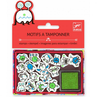 Mini coffret Motifs à tamponner 'Emoticônes' DJECO 9788