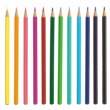 12 mini crayons de couleur DJECO 5395