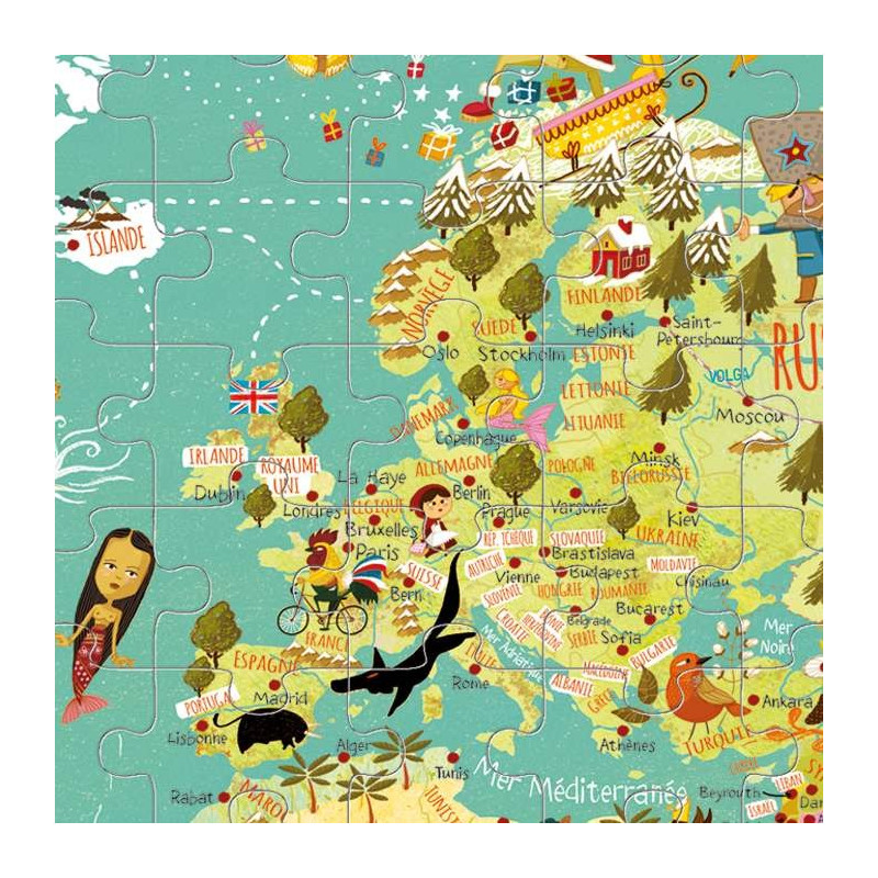 500 Pièces 2722 Vilac Puzzle Carte Du Monde Fantastique Jeux