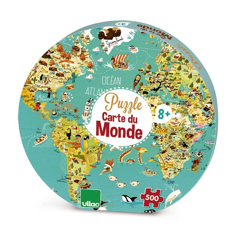 Puzzle carte du monde 500 pcs VILAC 2722 Puzzle carte du monde 500 pcs VILAC 2722
