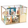 Maison de poupées meublée Djeco Cubic + Poupées
