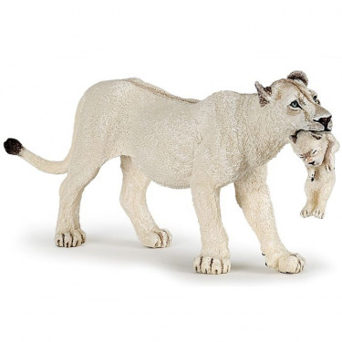 Lionne blanche avec lionceau PAPO 50203