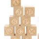 Cubes alphabet majuscule "bois naturel" Uncle Goose 