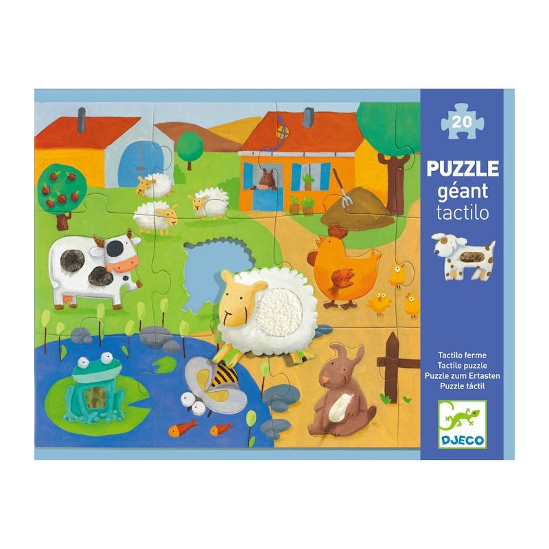 Puzzle géant 30 pièces + 7 - La ferme - Djeco - Ludessimo - jeux