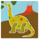 Pochoirs Dinosaures, DJECO 8863