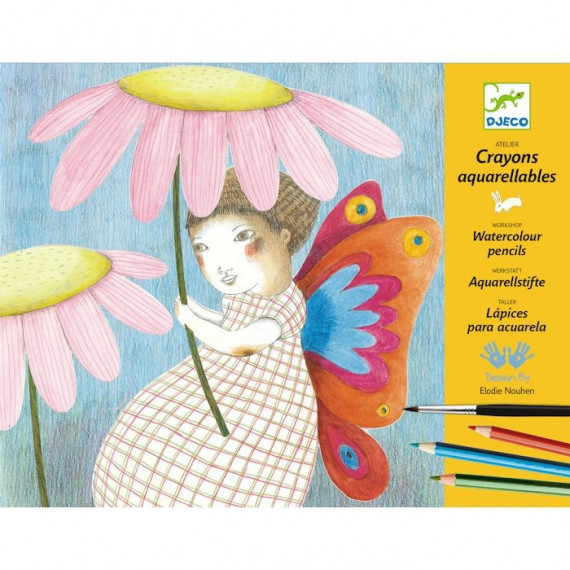 Atelier Crayons aquarellables Jeux d'enfants, DJECO DJO8611 Atelier Crayons aquarellables Jeux d'enfants, DJECO DJO8611