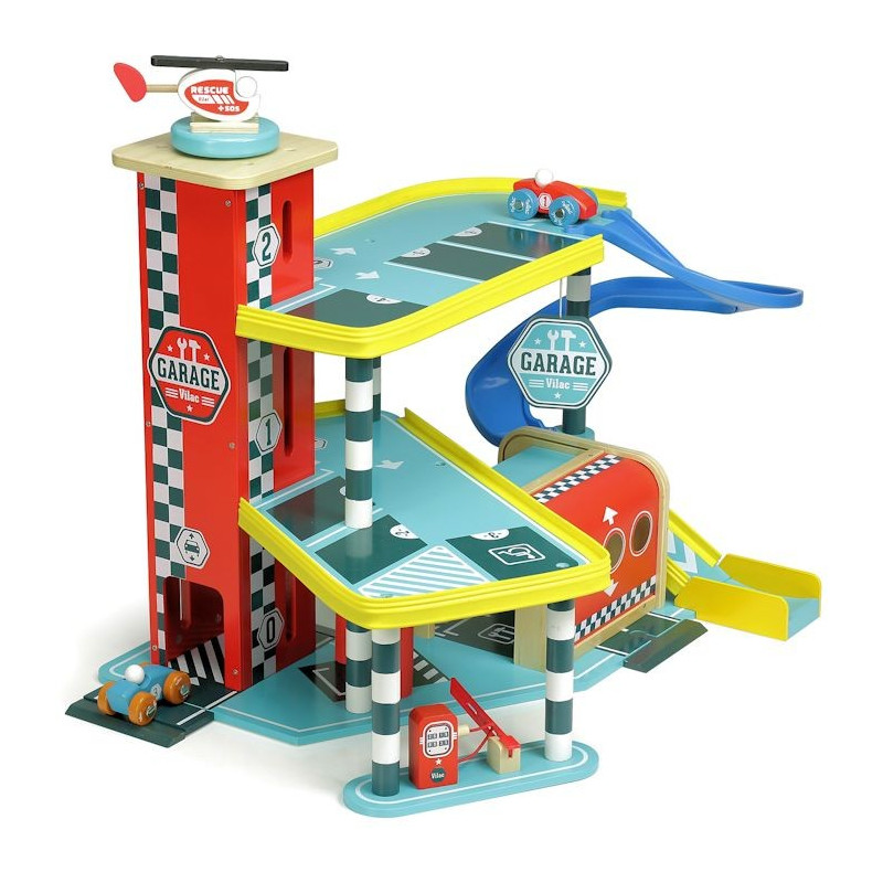 Garage Parking Voitures Enfant 5 Niveaux Bleu Rouge Jaune - Jeux - Jouets  BUT