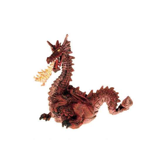 Dragon rouge avec flamme, figurine PAPO 39016