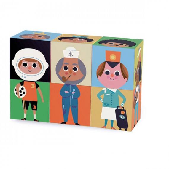 6 cubes rigolos en bois Ingela P. Arrhenius VILAC 7706 6 cubes rigolos en bois Ingela P. Arrhenius VILAC 7706
