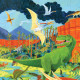 Puzzle '36 dinosaures' 100 pcs CROCODILE CREEK