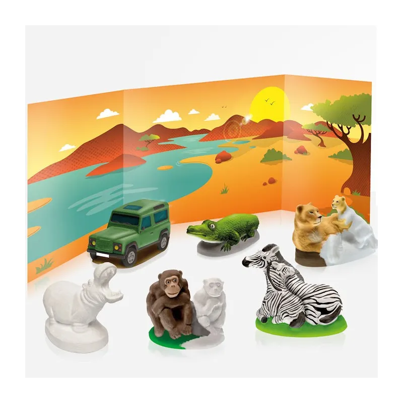 Mako Moulages Animaux de la savane, coffret 6 moules 39010