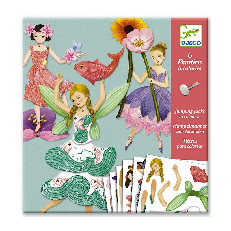 Petits pantins à colorier "Fées" DJECO 9654