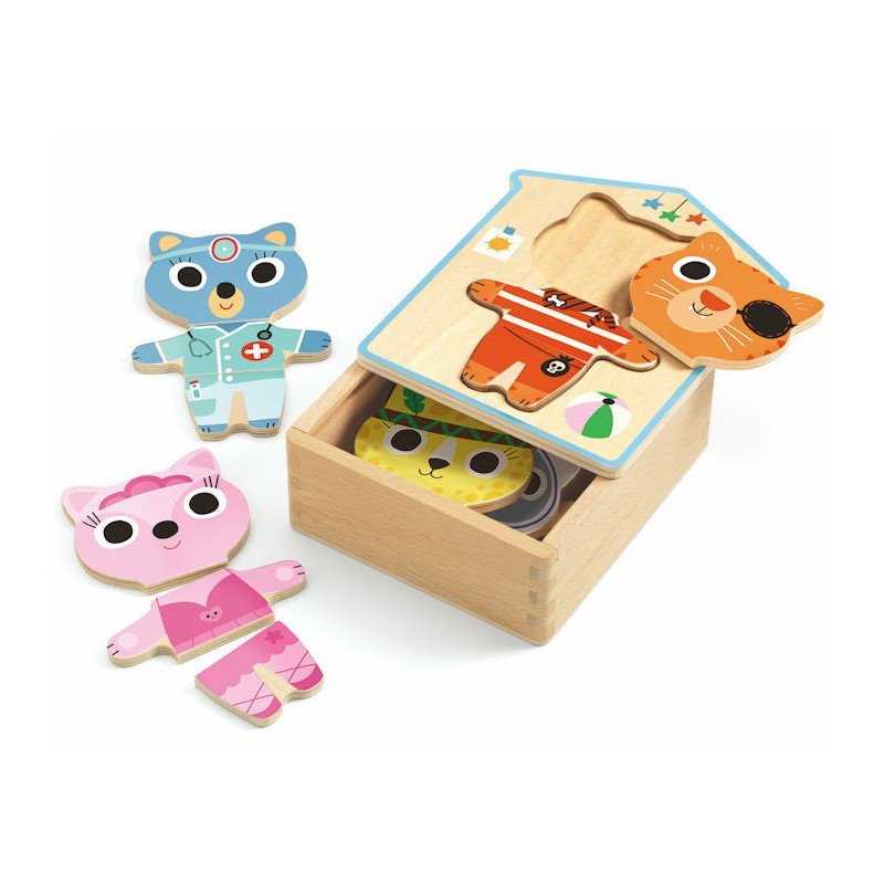 Puzzle en Bois Enfant 6 PCS Jouet Puzzles Jeu 2 3 an Ans - Jeux