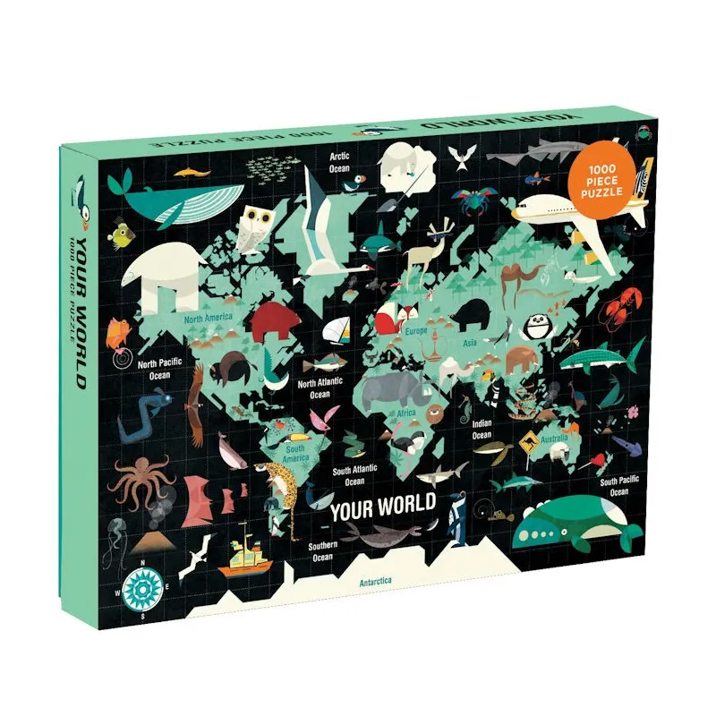 Puzzle 1000 pcs 'Le Monde' Mudpuppy