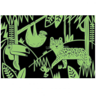 Puzzle qui Brille dans le Noir 'Forêt Tropicale' 100 pcs Mudpuppy