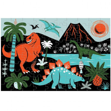 Puzzle qui Brille dans le Noir 'Dinosaures' 100 pcs Mudpuppy