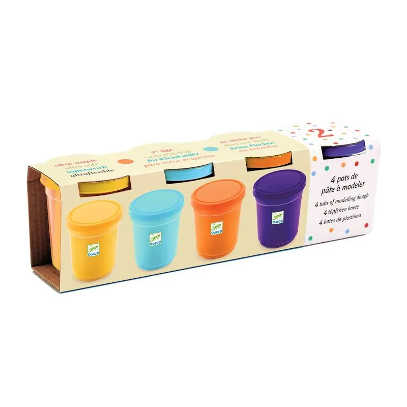 4 pots de pâte à modeler DJECO 9027