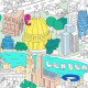 Poster de LONDRES à colorier, Omy