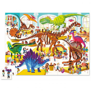 Puzzle Une journée au musée 'Dinosaures' 48 pcs CROCODILE CREEK