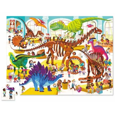 Puzzle Une journée au musée 'Dinosaures' 48 pcs CROCODILE CREEK