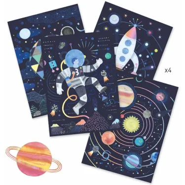 Cartes à gratter 'Mission cosmique' DJECO 9727