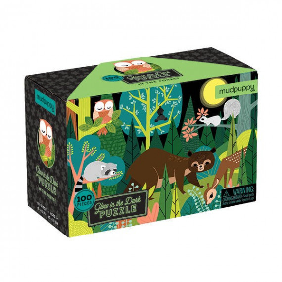 Puzzle qui Brille dans le Noir 'Dans la forêt' 100 pcs Mudpuppy