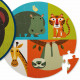 Puzzle rond double face 24 pcs 'Le singe et ses amis' Crocodile Creek 