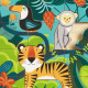 Puzzle en bois 'Puzzlo Jungle' 15 pcs DJECO 1810