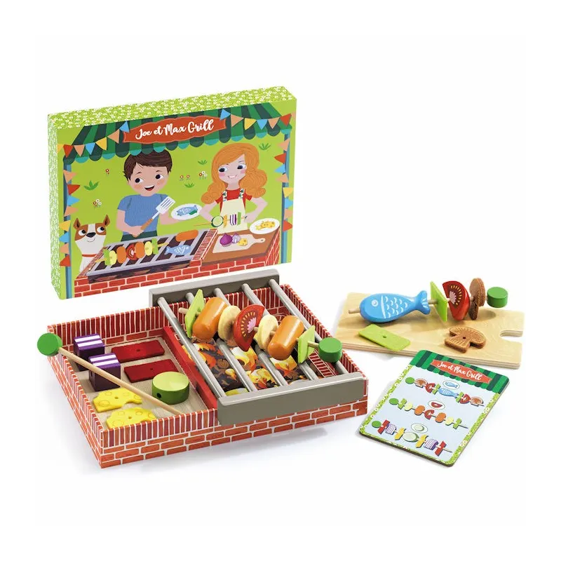 Joe et Max Grill, jouet dinette barbecue DJECO 6543