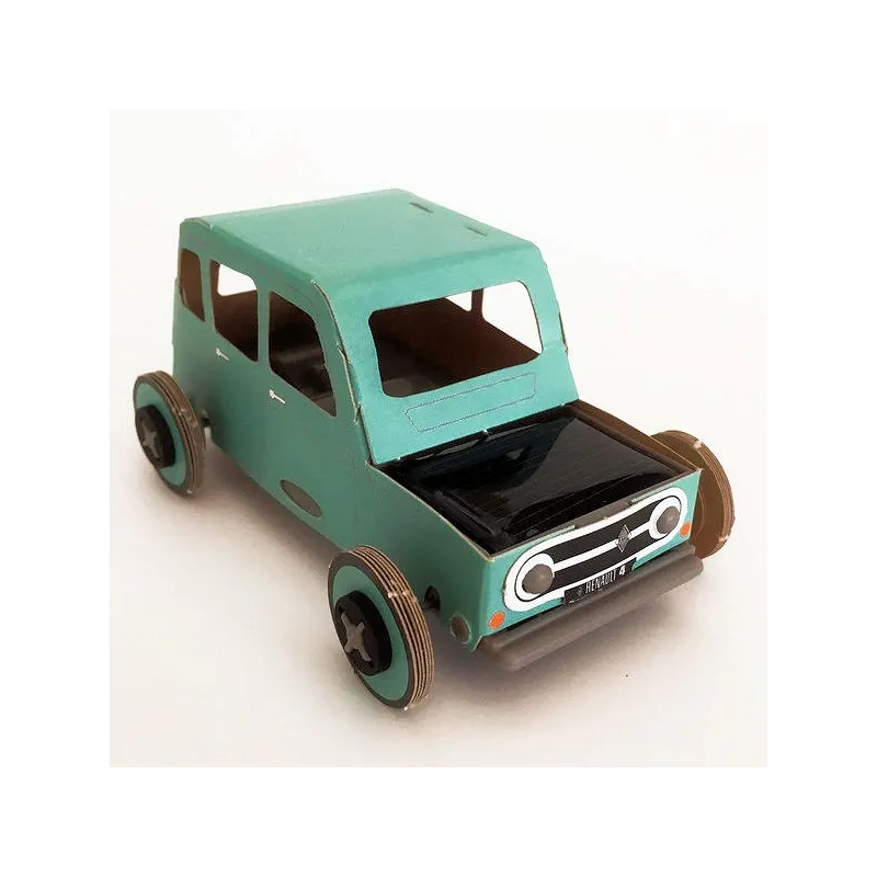 Autogami Renault 4L bleu turquoise, voiture solaire