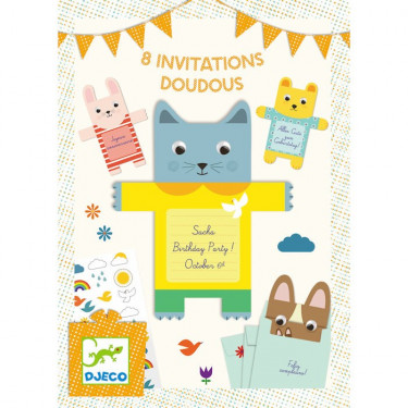 Cartes d'invitation Doudous DJECO 4780