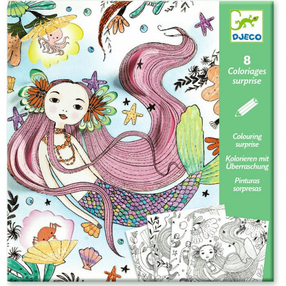 Djeco Dessin et coloriage enfant Djeco Coffret feutres pinceaux 24 pièces