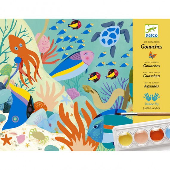 12 pastilles de Peinture gouache Djeco Enfant 4 ans