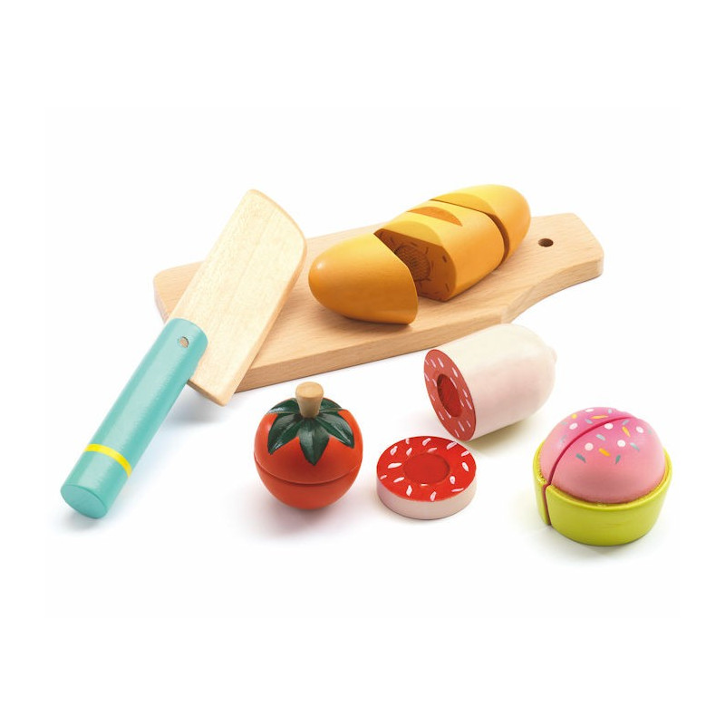 DJECO - Set de fruits et légumes en bois - Le Petit Zèbre