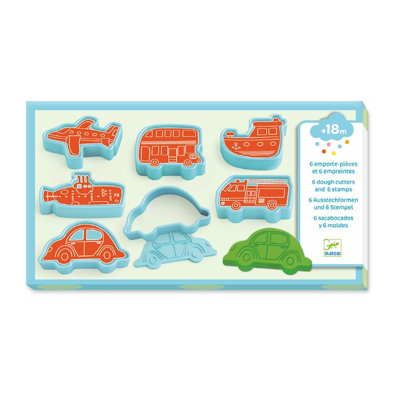 6 Emporte Pieces Et 6 Empreintes Vehicules Pour Pate A Modeler Djeco 9025 6 Emporte Pieces Et 6 Empreintes Vehicules Pour Pate A Modeler Djeco 9025