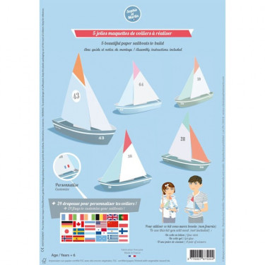 Les petits voiliers, maquettes en papier 'Sophie et Martin'