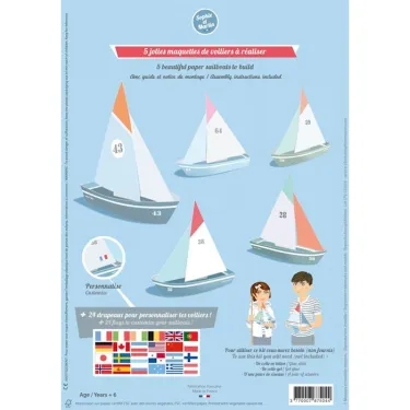 Les petits voiliers, maquettes en papier 'Sophie et Martin'