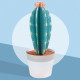 Les petits cactus, maquettes en papier 'Sophie et Martin'