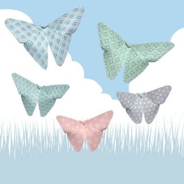 Les beaux papillons, maquettes en papier 'Sophie et Martin'