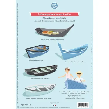 Les barques de France, maquettes en papier 'Sophie et Martin'