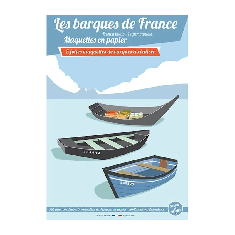 Les barques de France, maquettes en papier 'Sophie et Martin'