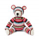Ours en peluche "Teddy" rayé multicolore en crochet anne-claire petit