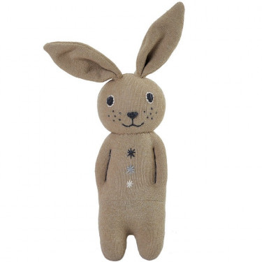 Peluche hochet lapin en tricot anne-claire petit