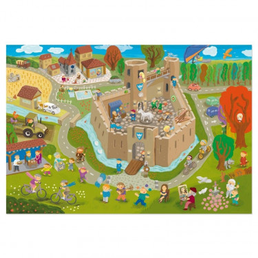 Puzzle à remonter le temps 'Moyen-Age' Pirouette Cacahouète