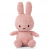 Peluche Miffy en velours côtelé rose 24cm