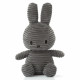 Peluche Miffy en velours côtelé gris foncé 24cm
