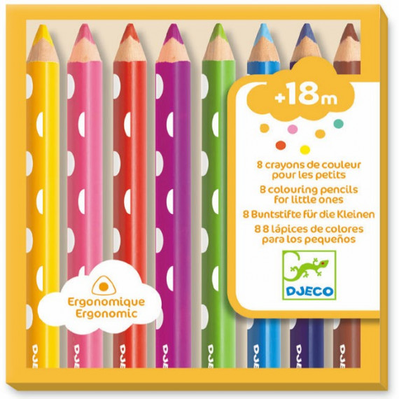 8 crayons de couleur pour les petits DJECO 9004
