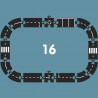 Circuit de route flexible Waytoplay, coffret routes nationales 16 pcs