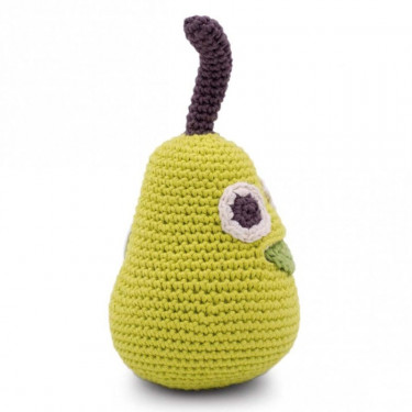 Hochet poire en crochet "The veggy toys", coton bio
